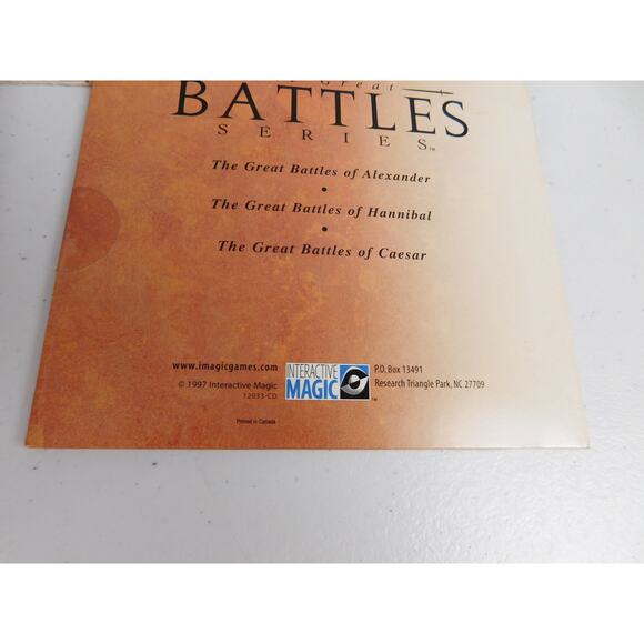 The Great Battles Series Set PC Game Alexander Hannibal Caesar Interactive Magi - Picture 8 of 12